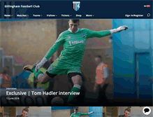 Tablet Screenshot of gillinghamfootballclub.com